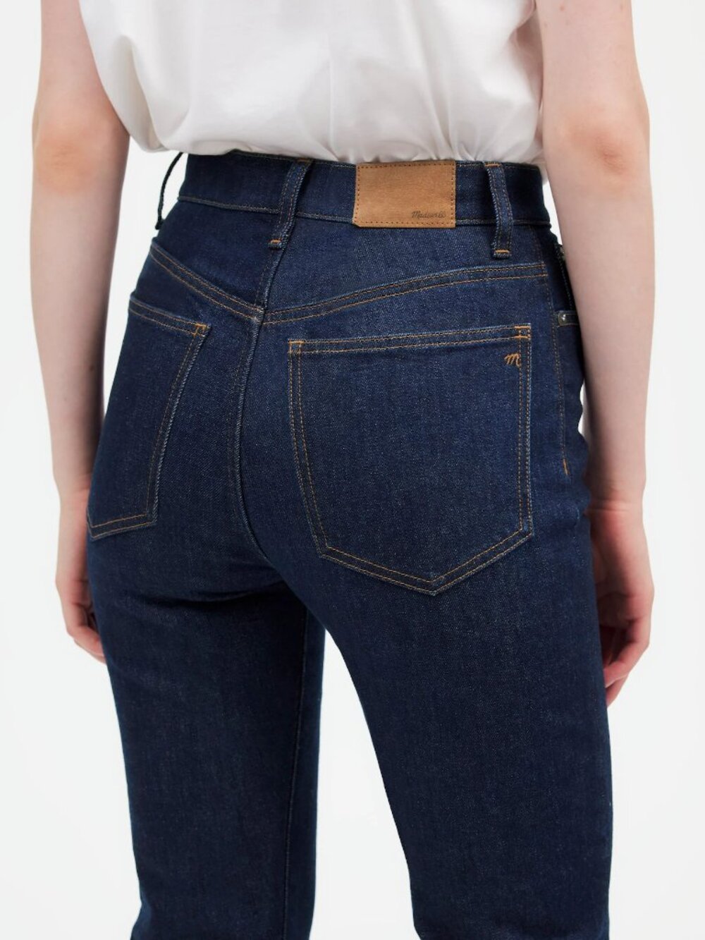 Madewell 90's Slim Straight High Rise Jeans Dark Wash Norman Comfort Stretch 27 - Picture 2 of 12